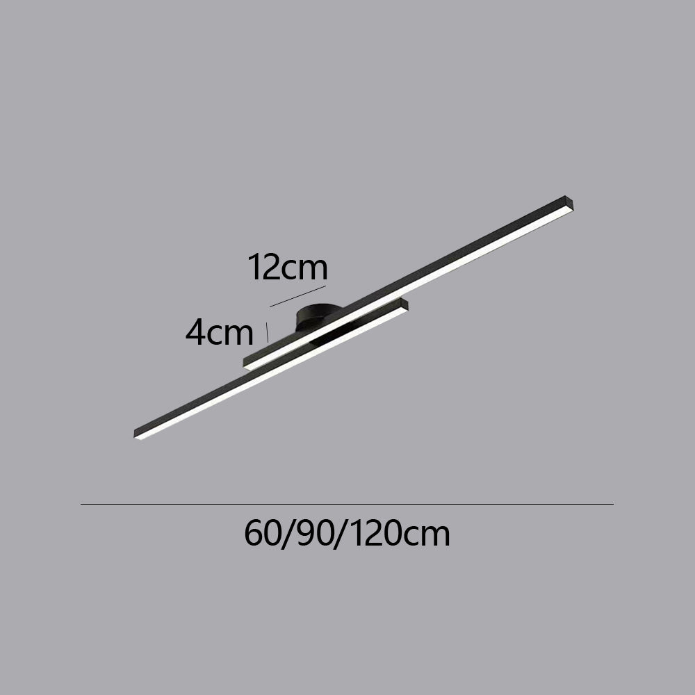 Linear LED Flush Mount Double Bar Ceiling Light