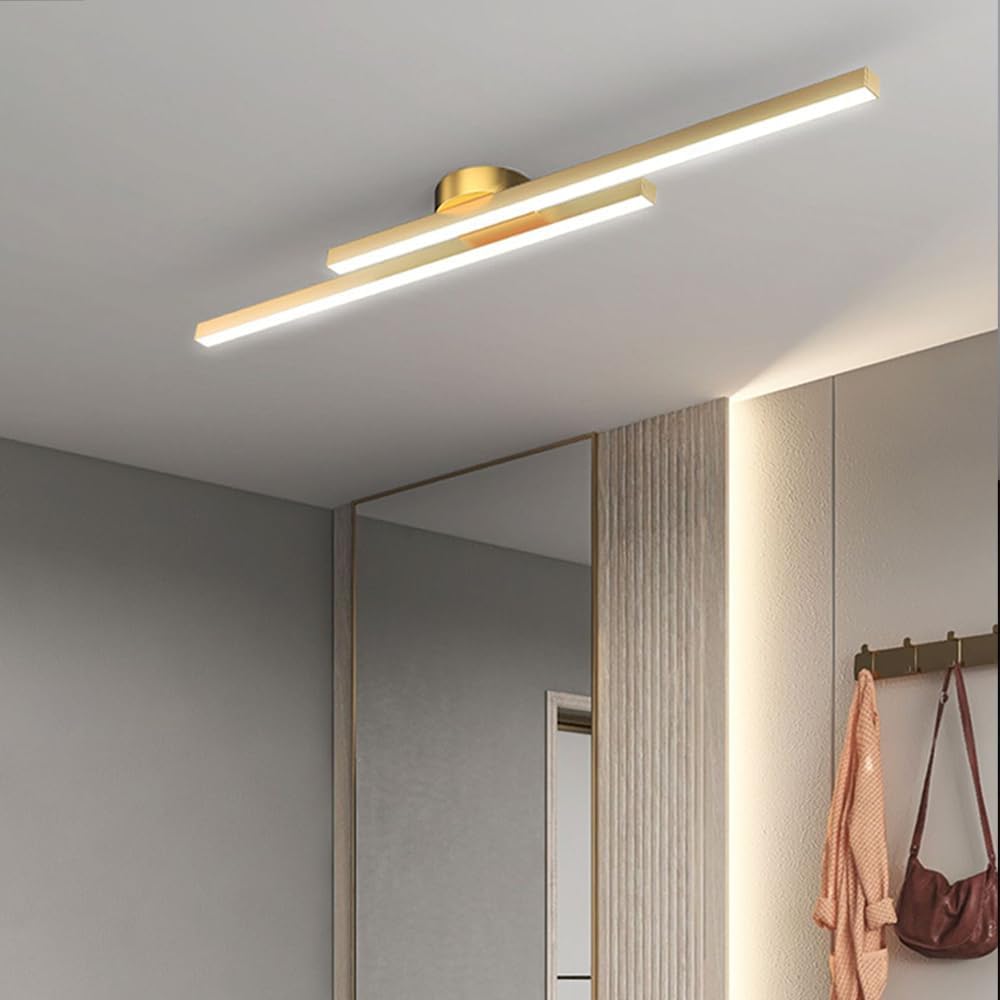 Linear LED Flush Mount Double Bar Ceiling Light