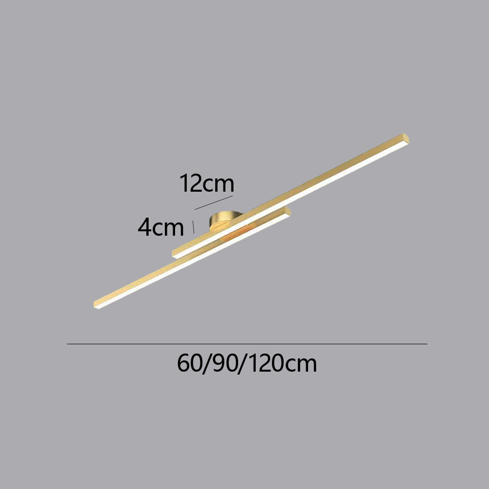 Linear LED Flush Mount Double Bar Ceiling Light