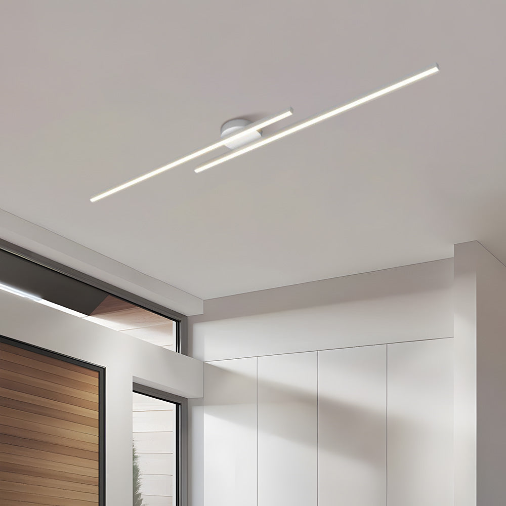 Linear LED Flush Mount Double Bar Ceiling Light