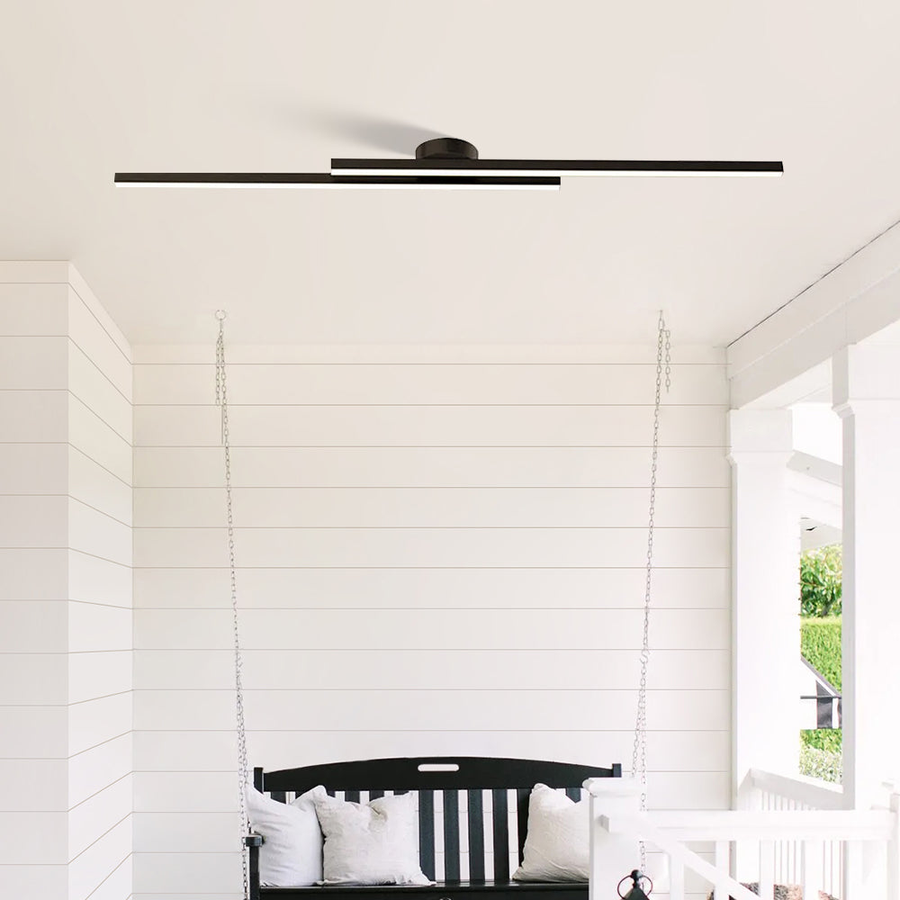 Linear LED Flush Mount Double Bar Ceiling Light
