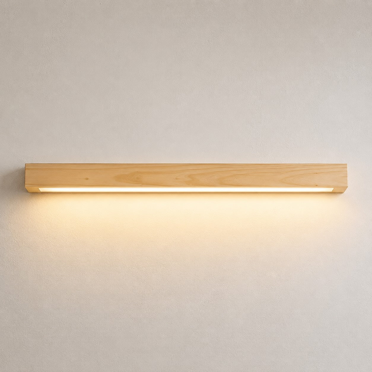 Linear Wood Wall Light with Integrated LED