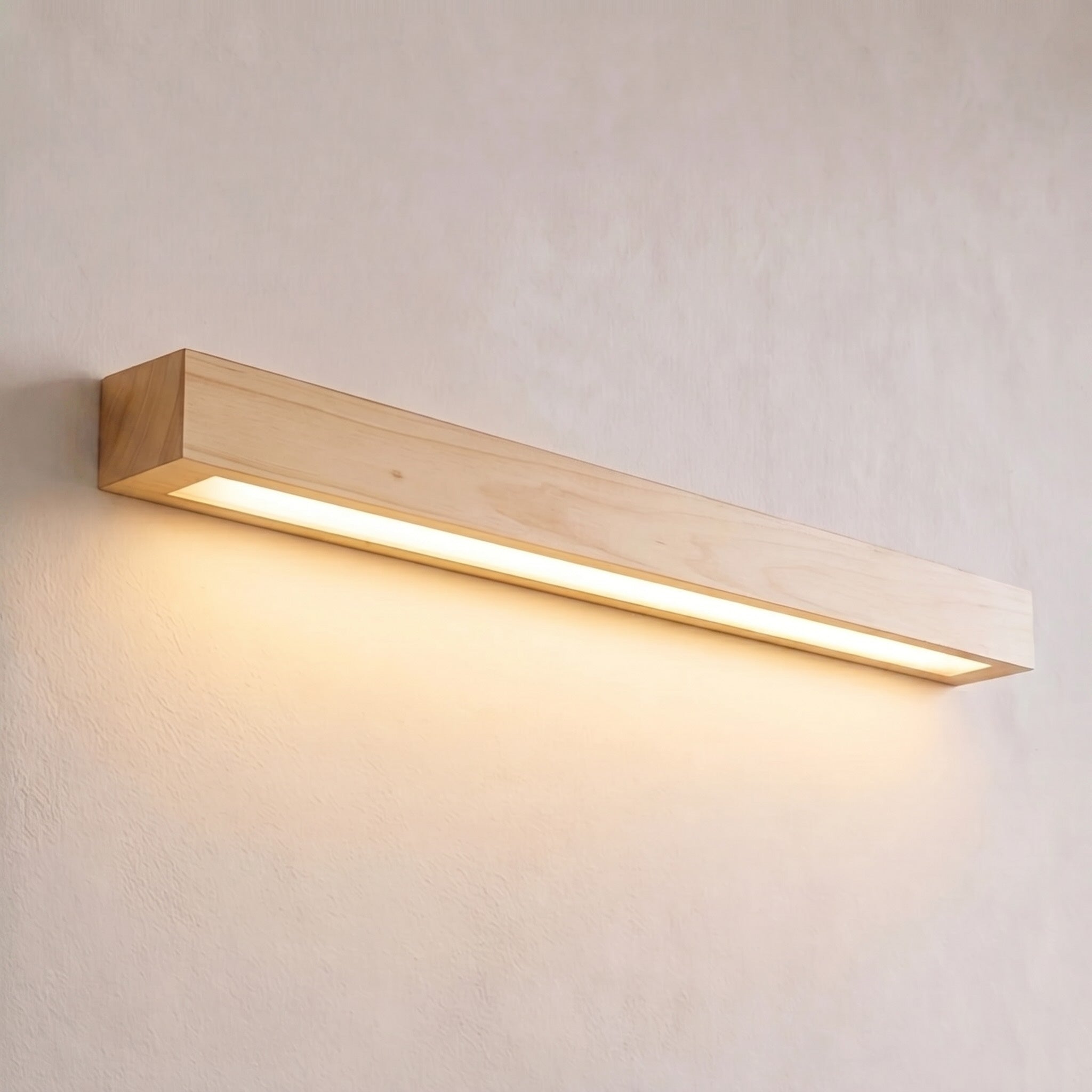 Linear Wood Wall Light with Integrated LED