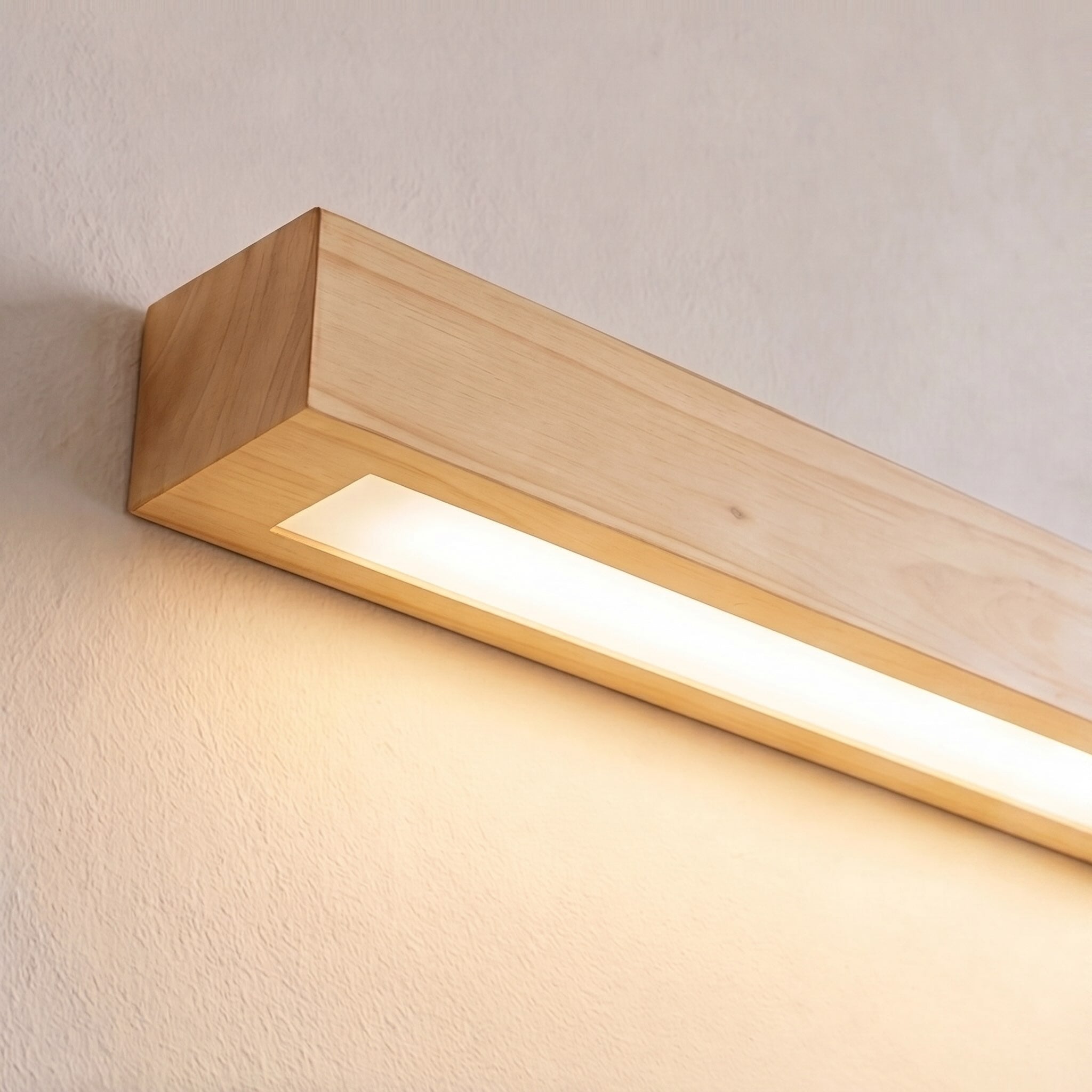 Linear Wood Wall Light with Integrated LED