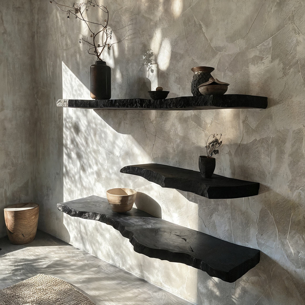Live Edge Floating Wall Shelf
