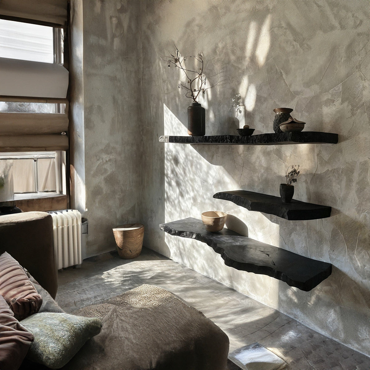 Live Edge Floating Wall Shelf