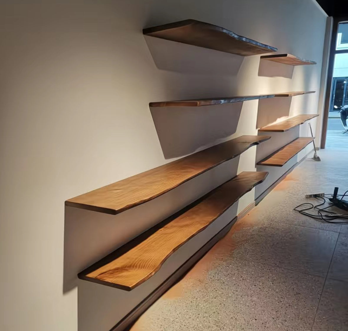 Live Edge Wood Shelves Wall Mounted
