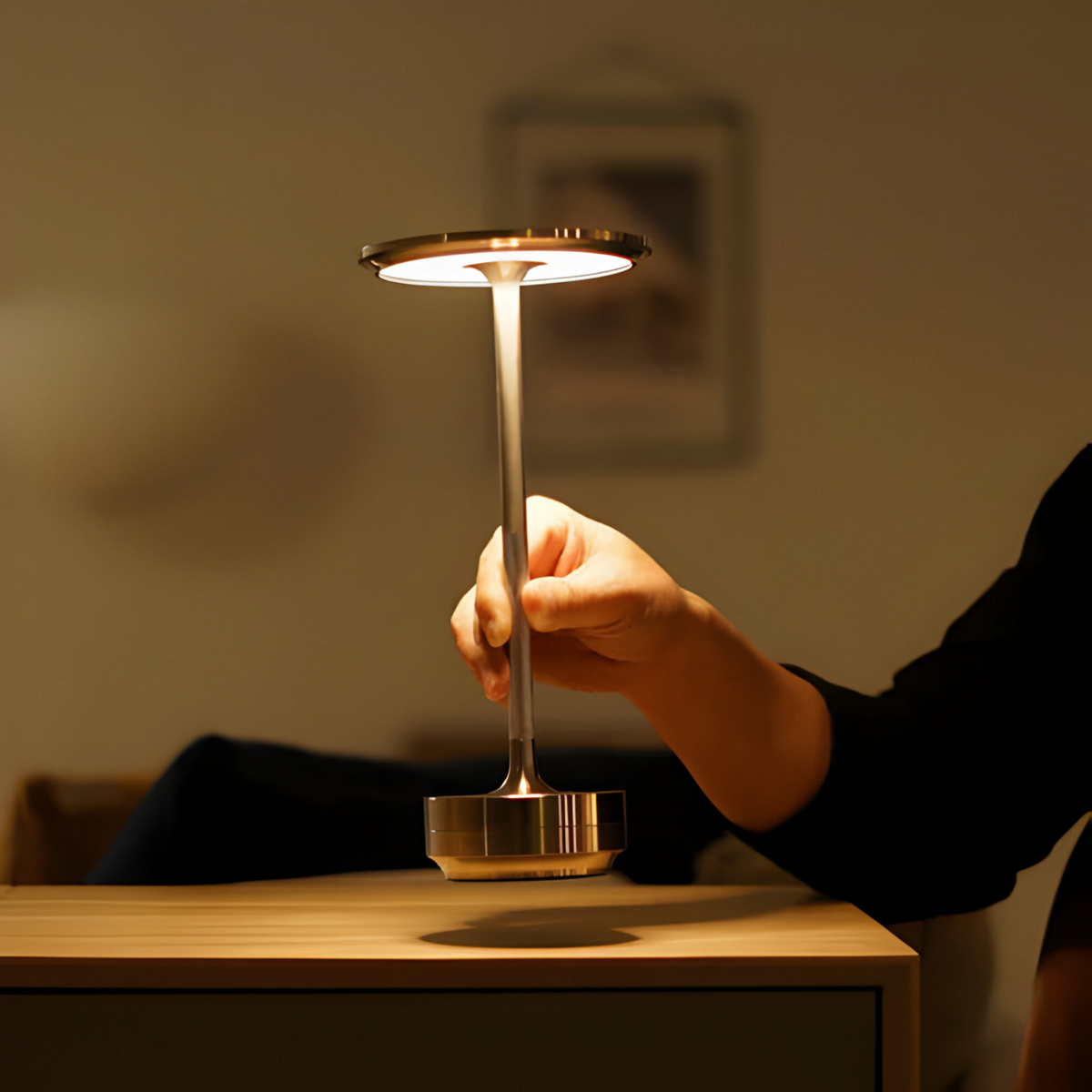 Table Lamp Wireless Rechargeable LED Dimmable Touch Cordless Bedside Dining