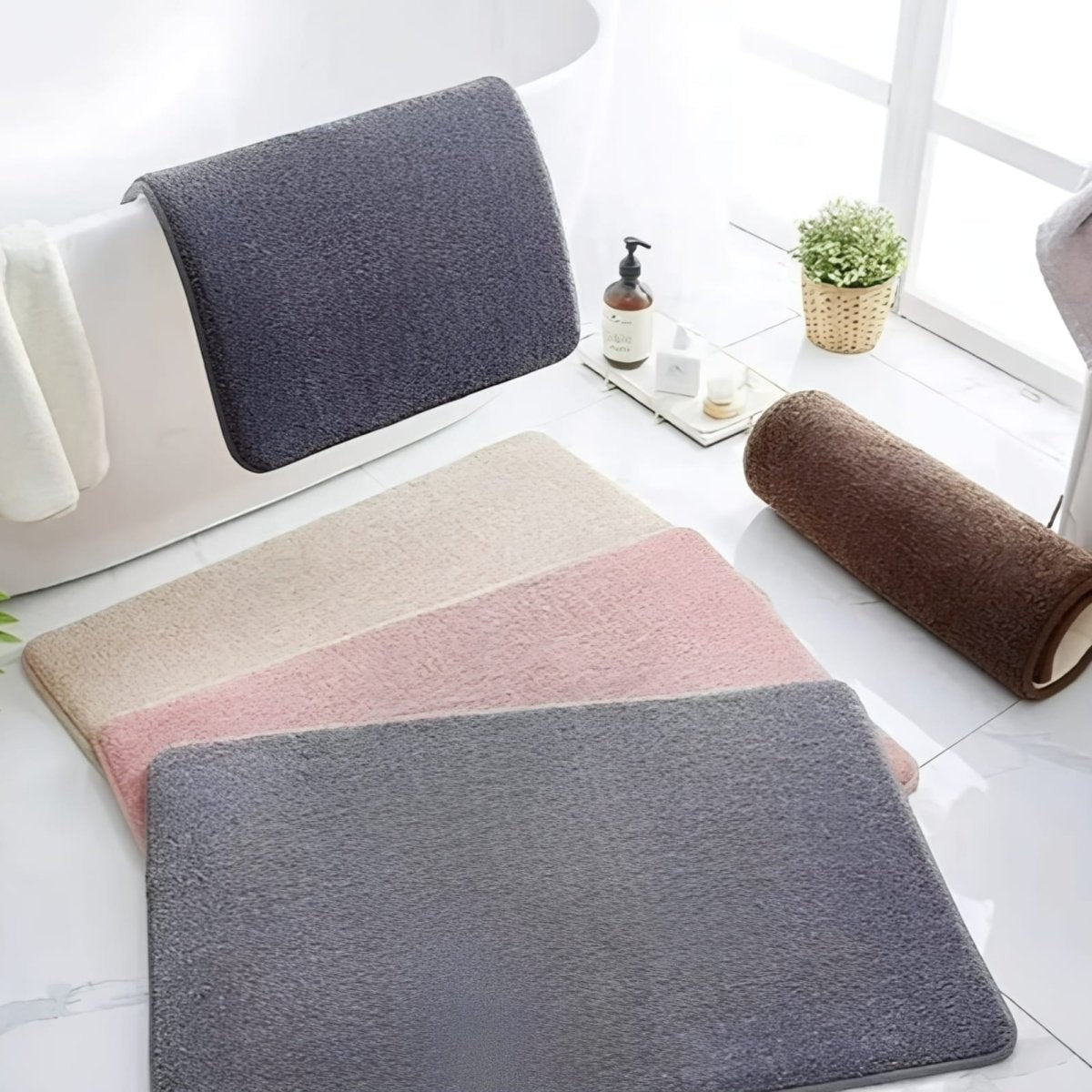 Memory Foam Bath Mat with Non Slip Backing