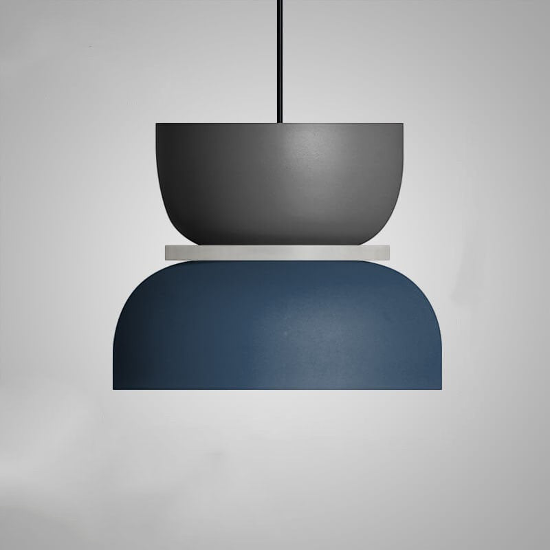 Metal Pendant Light with Layered Shade