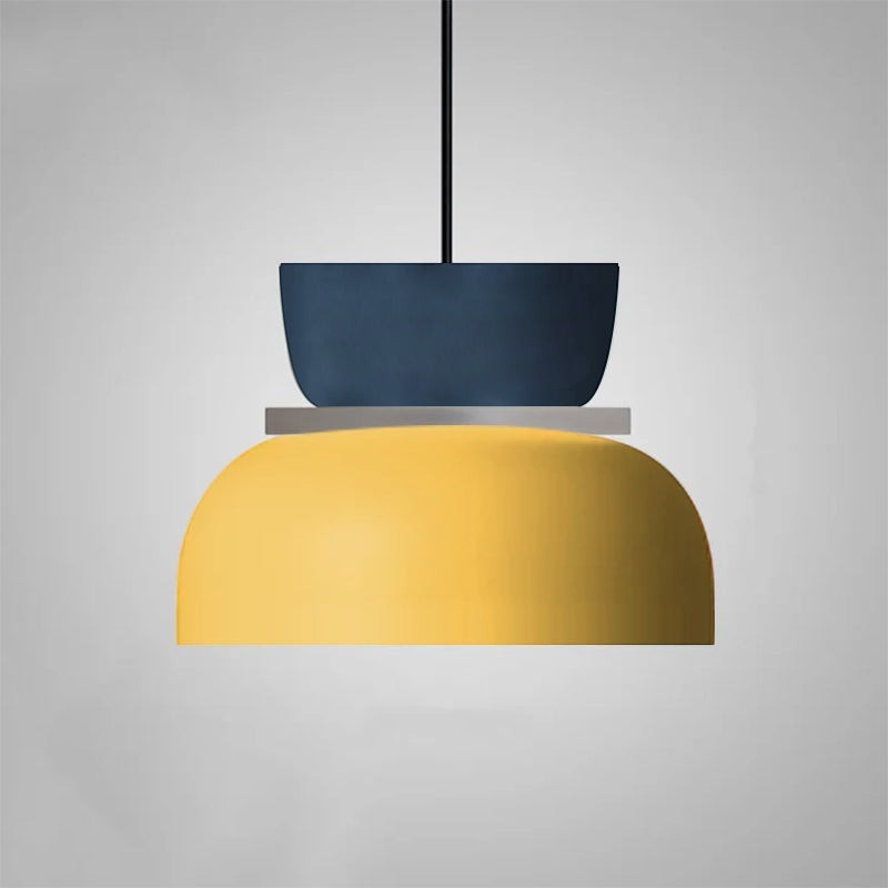 Metal Pendant Light with Layered Shade