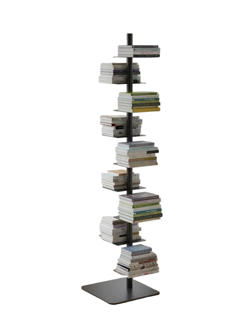 Multi-tier Floor Standing Vertical Book Tower Shelf