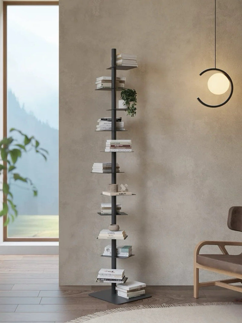 Multi-tier Floor Standing Vertical Book Tower Shelf