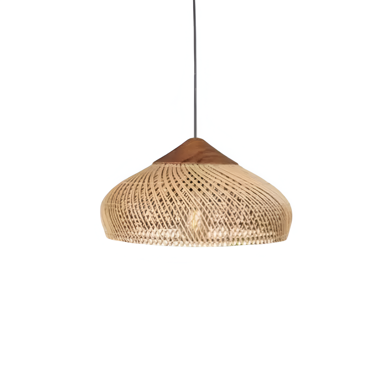 Pendant Light Woven Rattan Dome Bohemian Dining Room Kitchen Island Bedroom