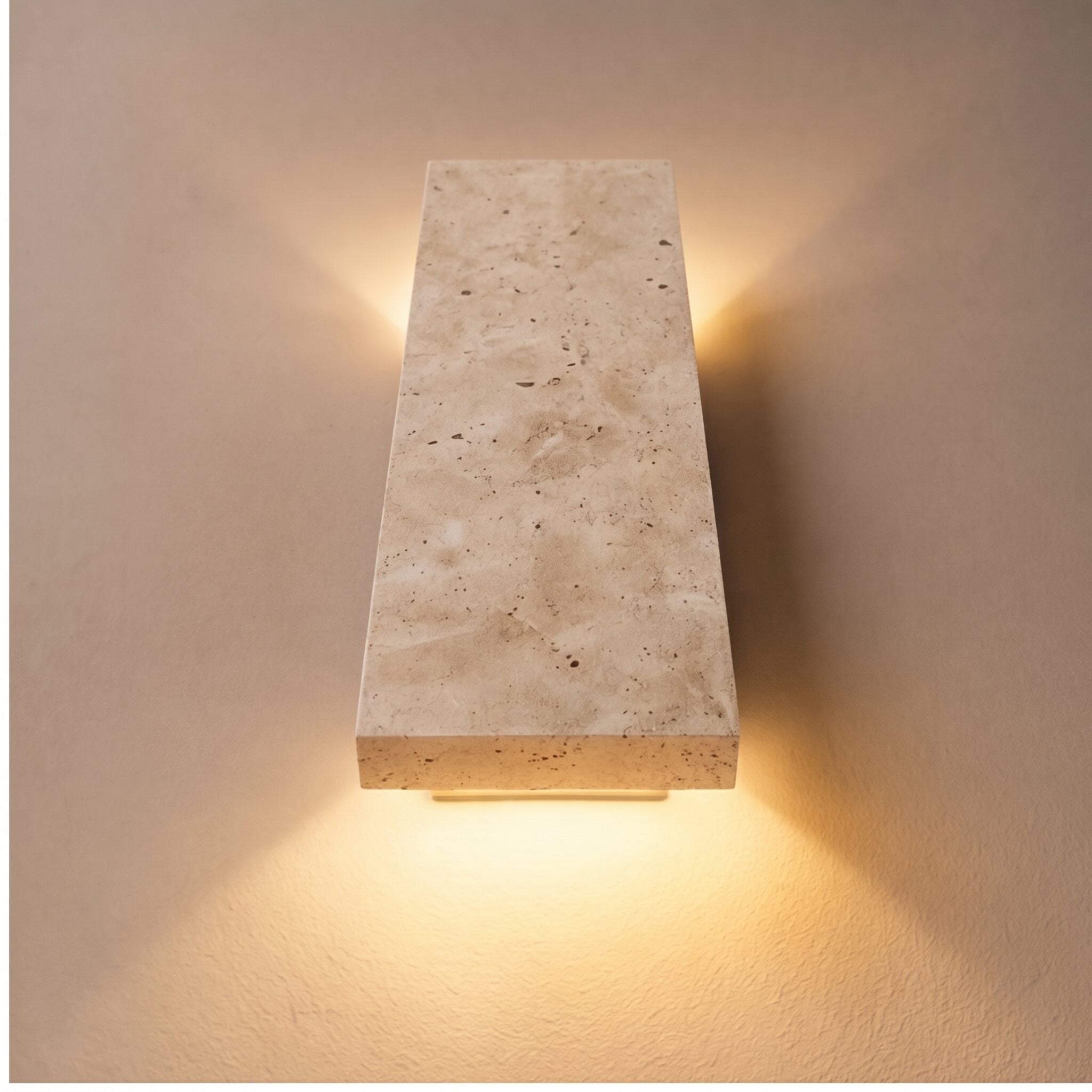 Natural Stone Wall Sconce with Integrated LED