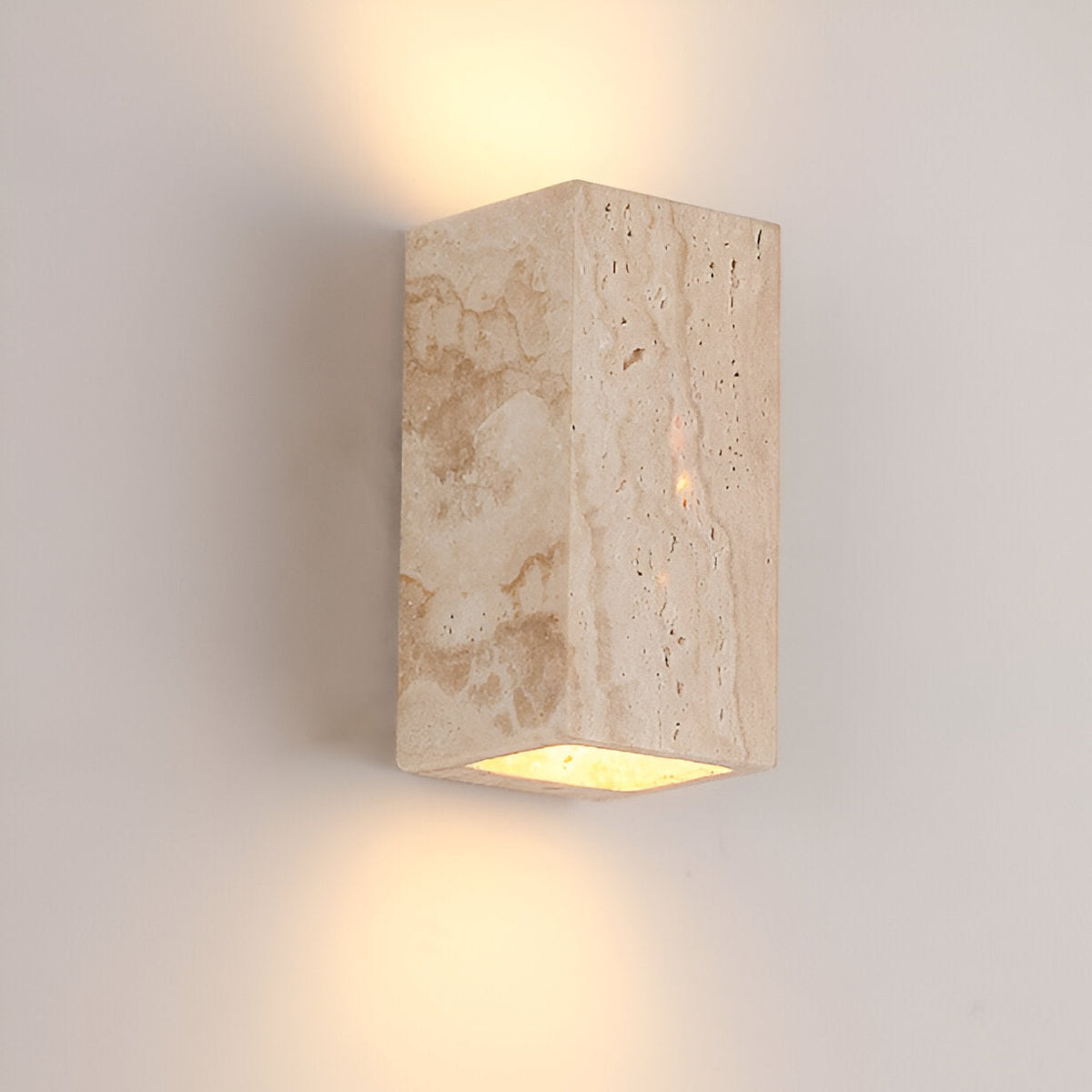 Outdoor Wall Light Travertine Stone LED IP65 Minimalist Patio Garden Courtyard