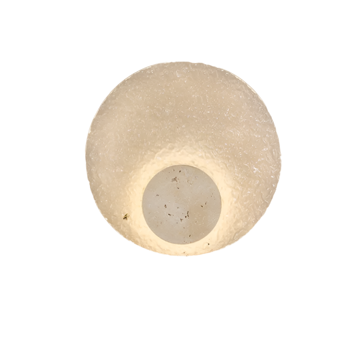 Wall Light Travertine Stone Acrylic Disc Minimalist Living Room Bedroom Hallway