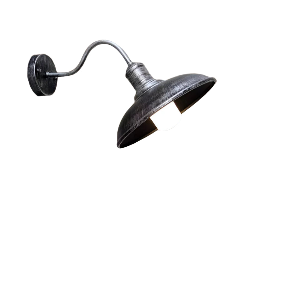 Outdoor Wall Light Iron Bowl Shade Industrial IP44 Patio Garden Entryway Porch