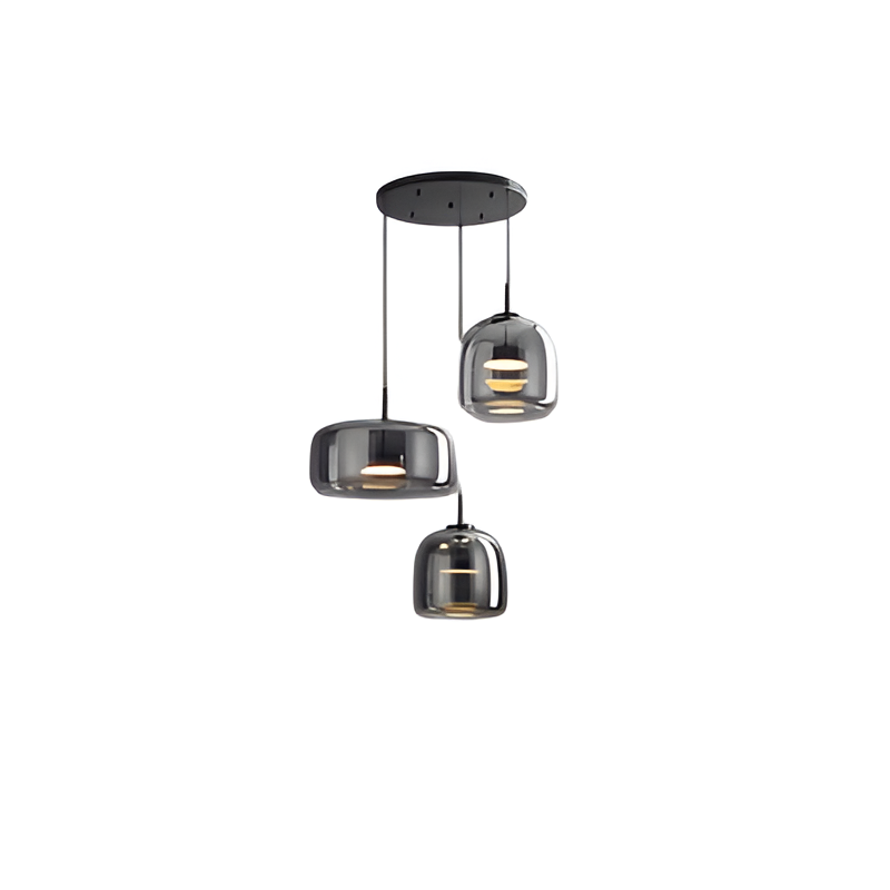 Pendant Light Hand Blown Glass Trio Cluster Retro Kitchen Island Dining Room