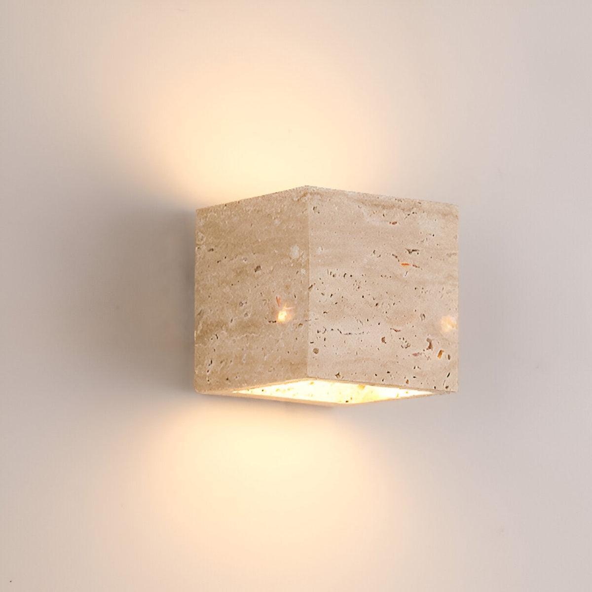 Outdoor Wall Light Travertine Stone LED IP65 Minimalist Patio Garden Courtyard