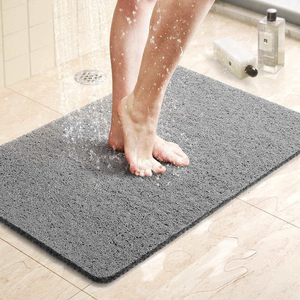 PVC Shower Mat with Non-Slip Loofah Surface