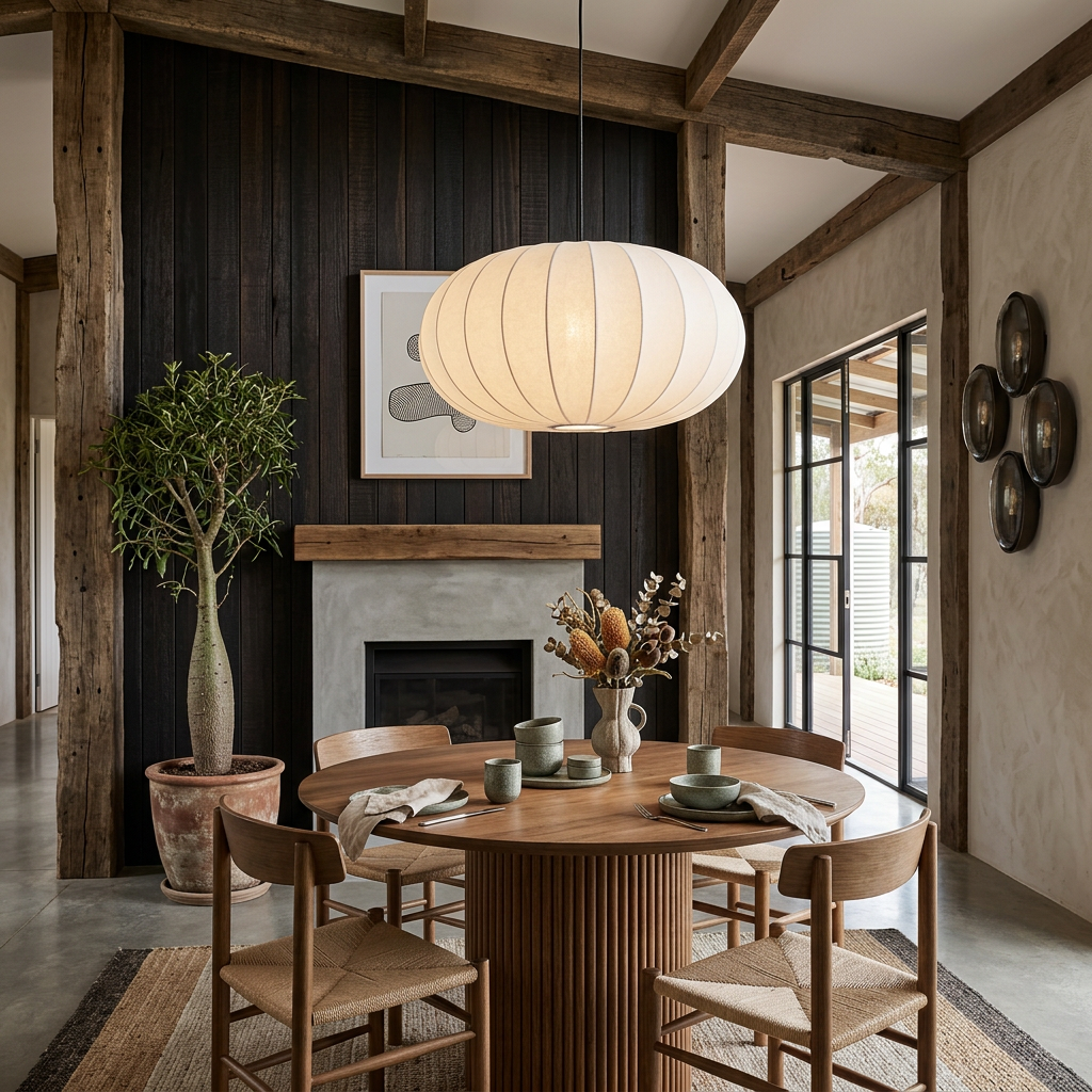 Fabric Pendant Light Pleated Hanging Ceiling Lamp