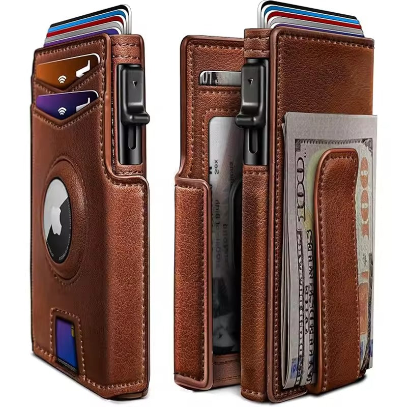 RFID Wallet Pop Up Card Holder Mens Slim Magnetic Closure Tracker Slot