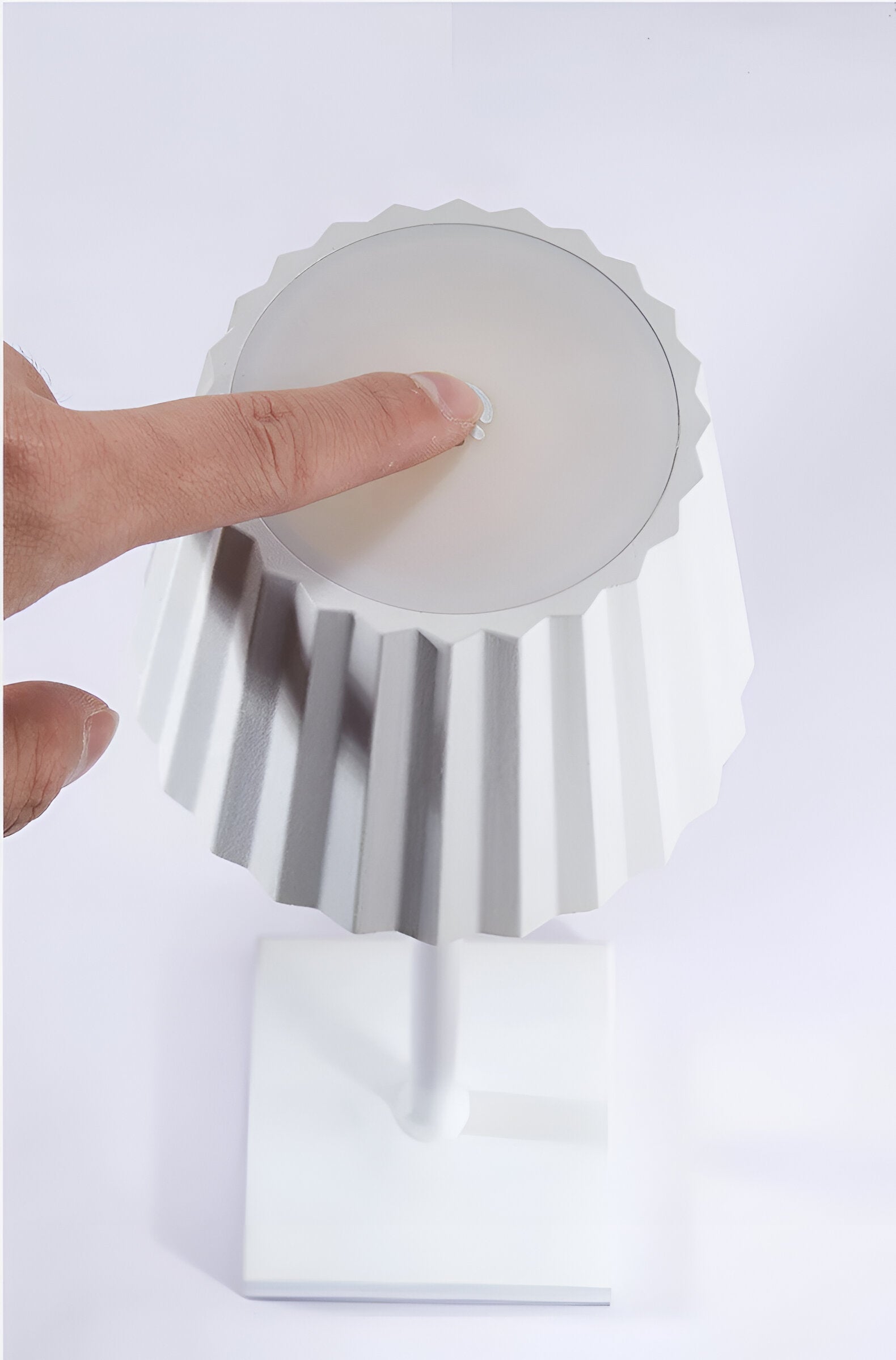 Rechargeable LED Table Lamp with Pleated Shade