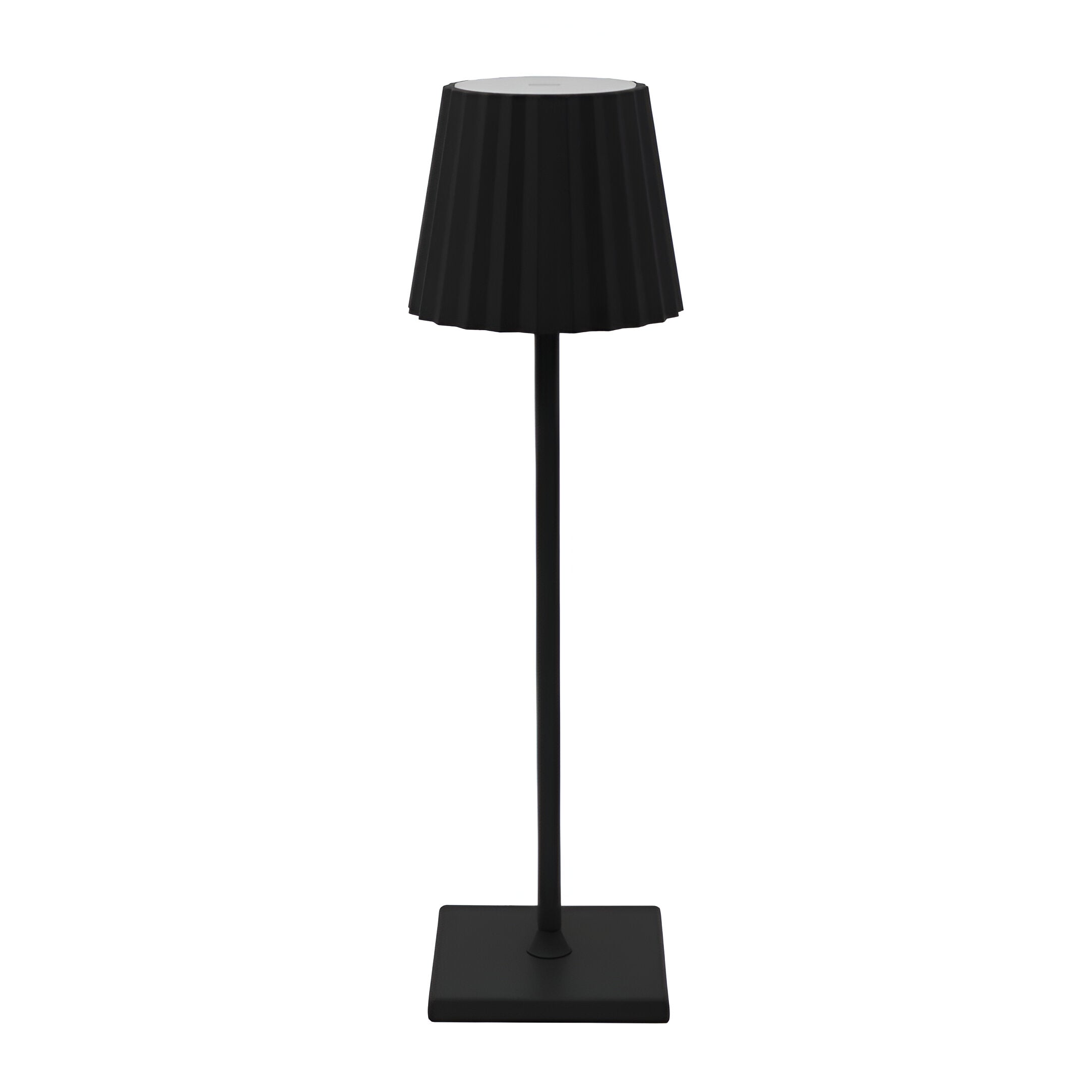 Rechargeable LED Table Lamp with Pleated Shade