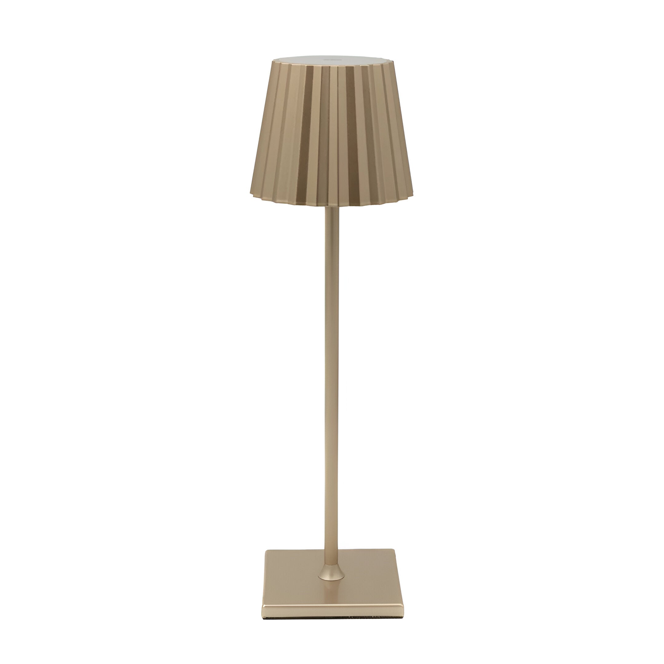 Rechargeable LED Table Lamp with Pleated Shade