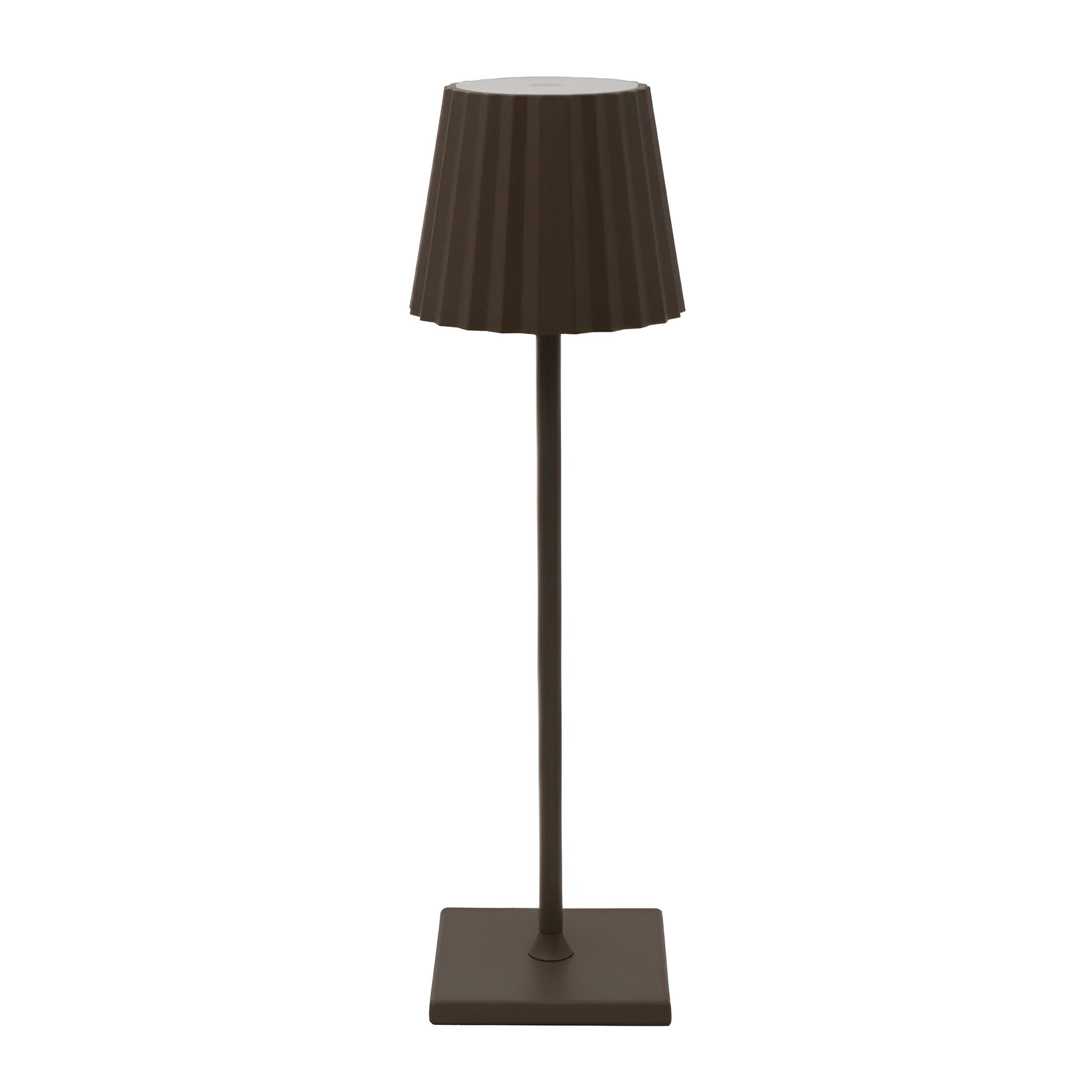 Rechargeable LED Table Lamp with Pleated Shade
