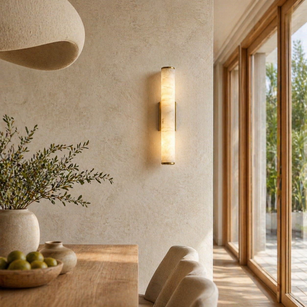 Resin Wall Sconce with Integrated LED