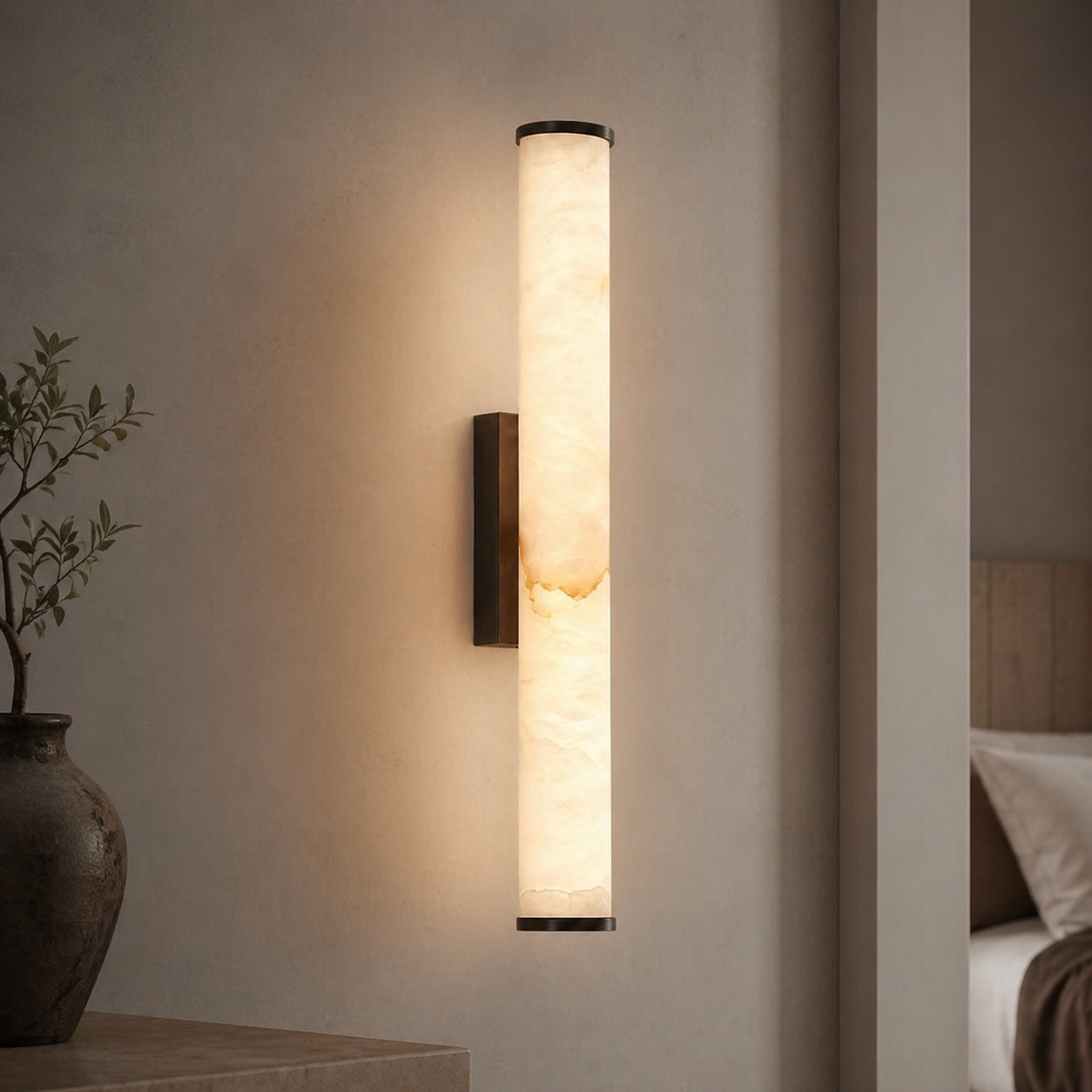 Resin Wall Sconce with Integrated LED