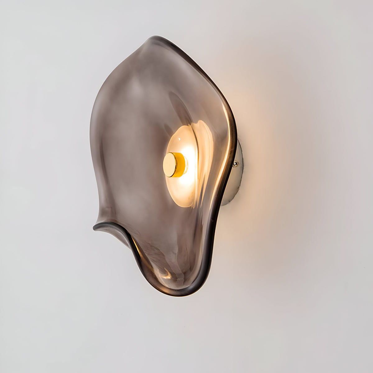 Wall Light LED Curved Toughened Glass Up Down Japandi Bedroom Living Room Hallway