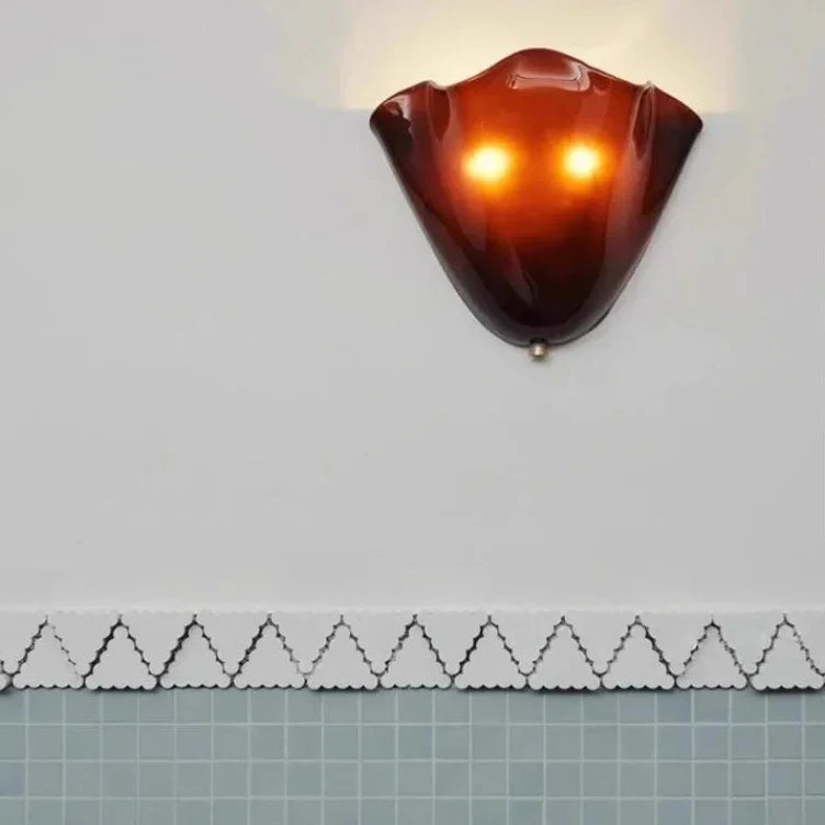 Coloured Frosted Glass Wall Lamp E14 for Bedside and Hallway
