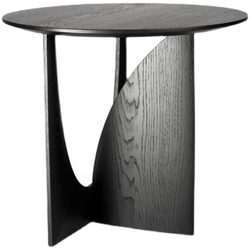 Solid Wood Round Side Table 50 cm Scandinavian Design