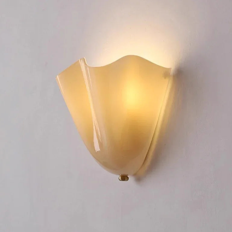 Coloured Frosted Glass Wall Lamp E14 for Bedside and Hallway