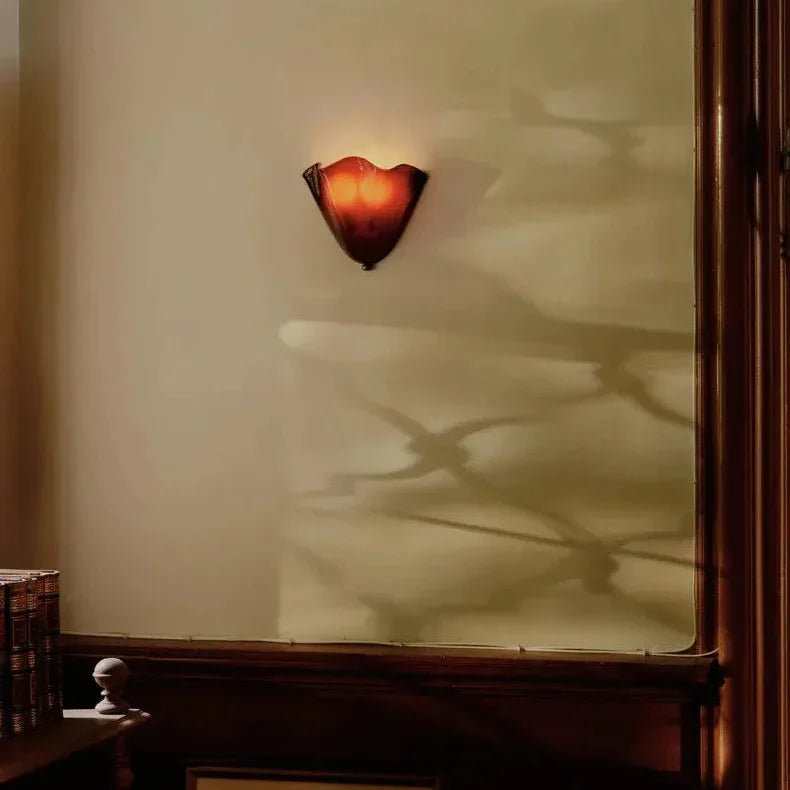 Coloured Frosted Glass Wall Lamp E14 for Bedside and Hallway