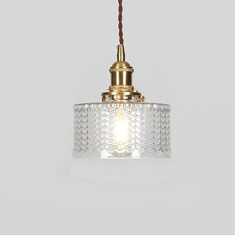 Pendant Light Brass Glass Jar Japanese Traditional Kitchen Island Dining Living Room