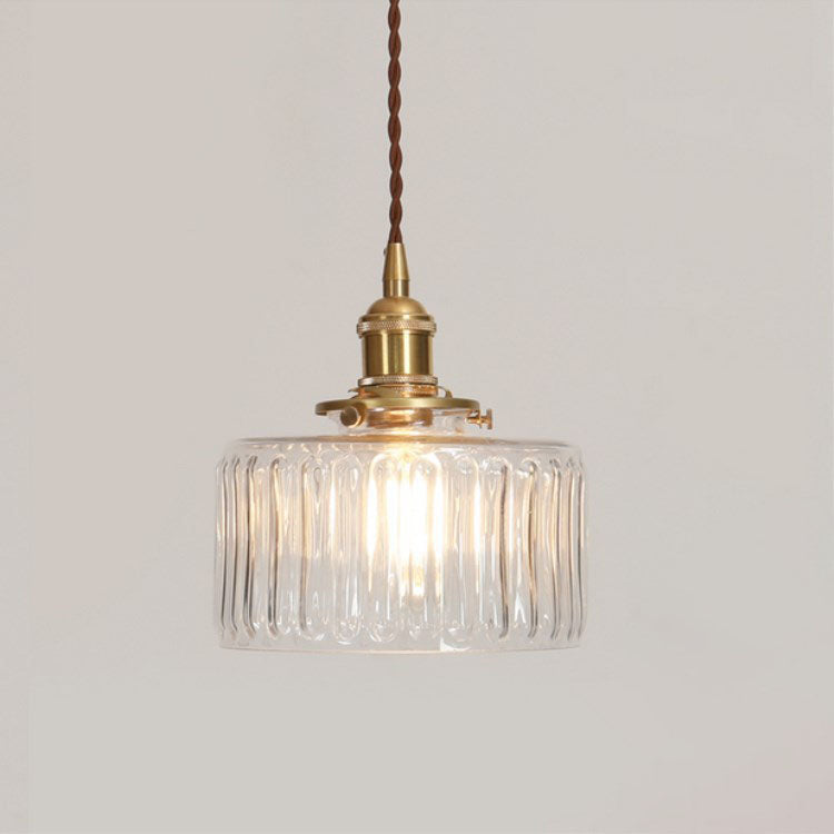 Pendant Light Brass Glass Jar Japanese Traditional Kitchen Island Dining Living Room