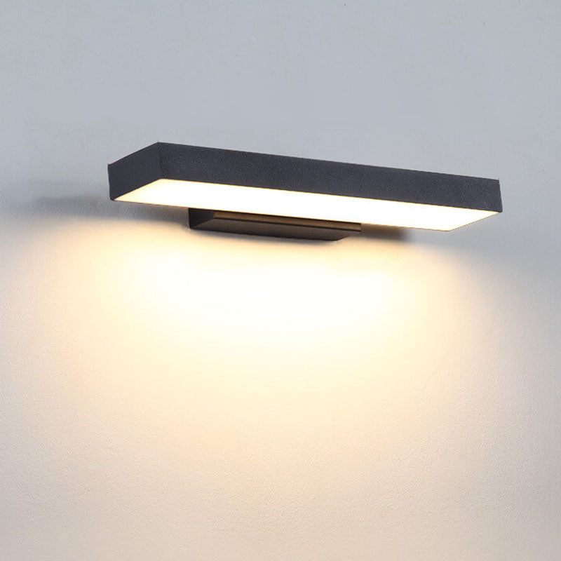 Outdoor Wall Light LED Motion Sensor Stainless Steel Rectangular Patio Garden Entryway