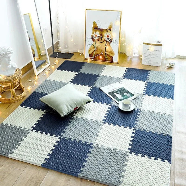 Baby Play Mat Interlocking Foam Floor Tiles 12 Piece Crawling Mat Kids