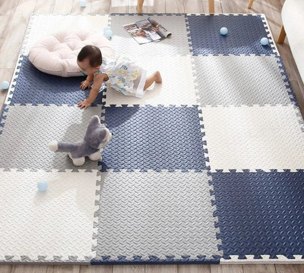 Baby Play Mat Interlocking Foam Floor Tiles 12 Piece Crawling Mat Kids