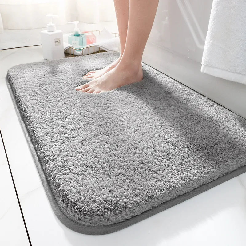 Bath Mat Plush Thick Absorbent Non Slip Bathroom Shower Bedside Floor