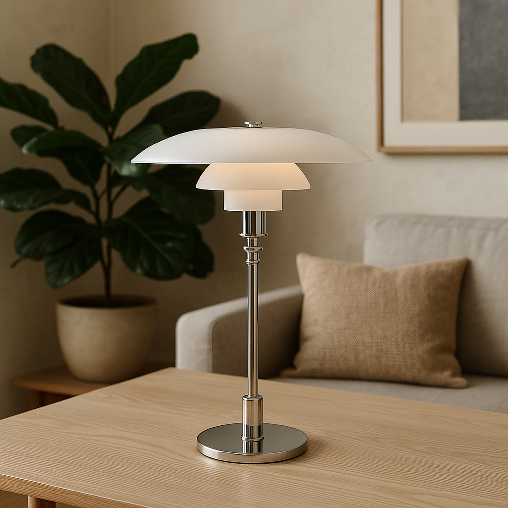 Iron and Glass Table Lamp E27 Bedside and Desk Light