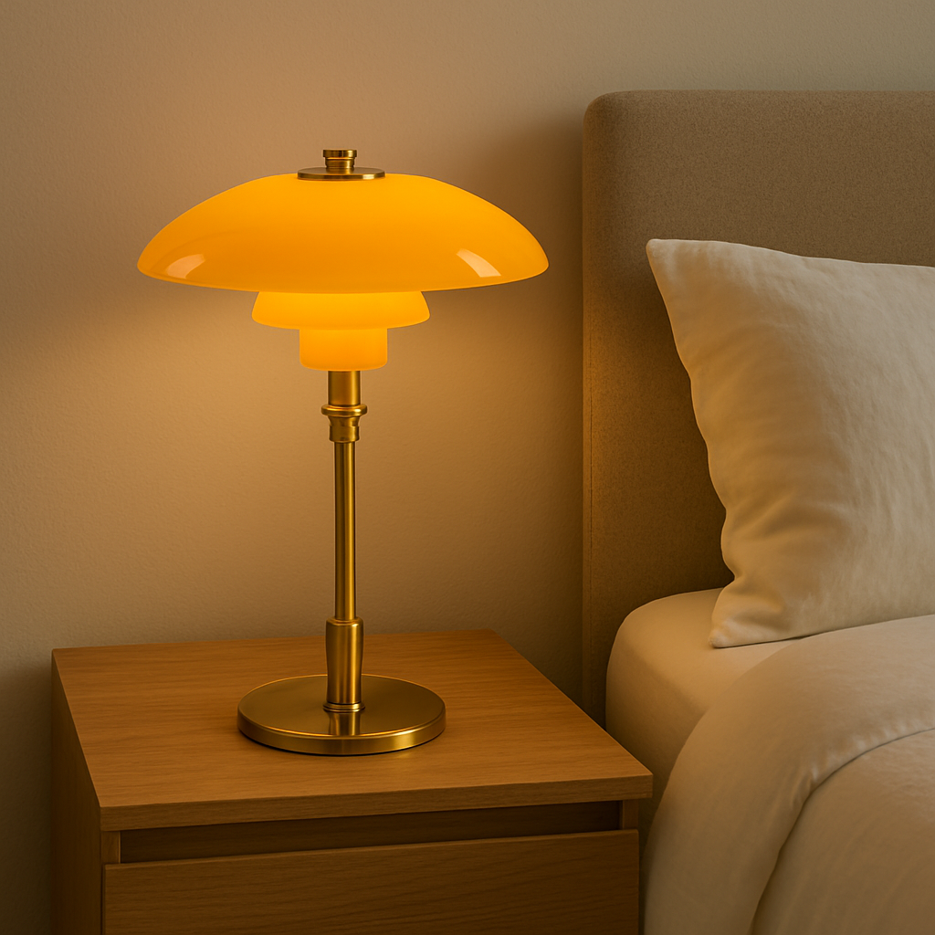 Iron and Glass Table Lamp E27 Bedside and Desk Light