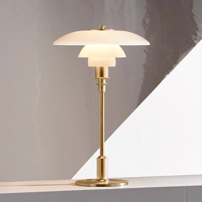 Iron and Glass Table Lamp E27 Bedside and Desk Light