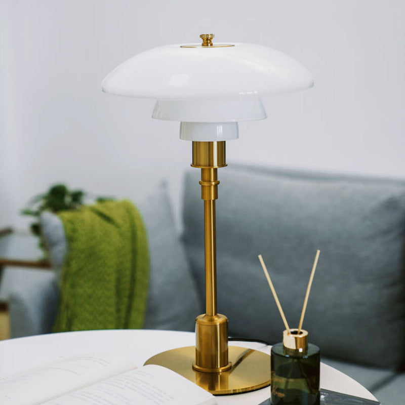 Iron and Glass Table Lamp E27 Bedside and Desk Light