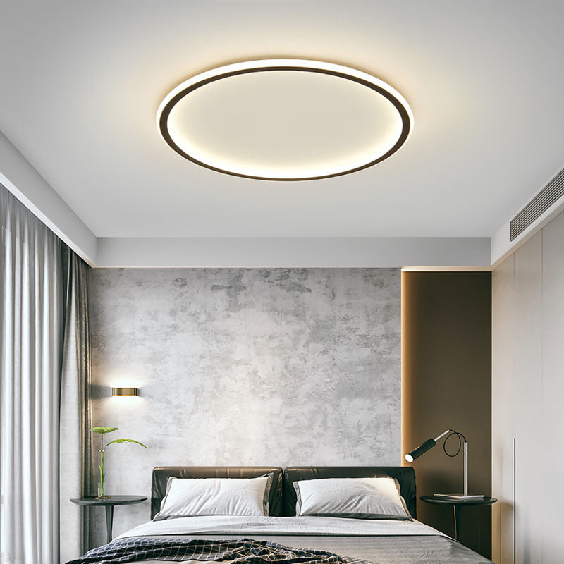 Round LED Ceiling Light Aluminium Flush Mount Tri Colour