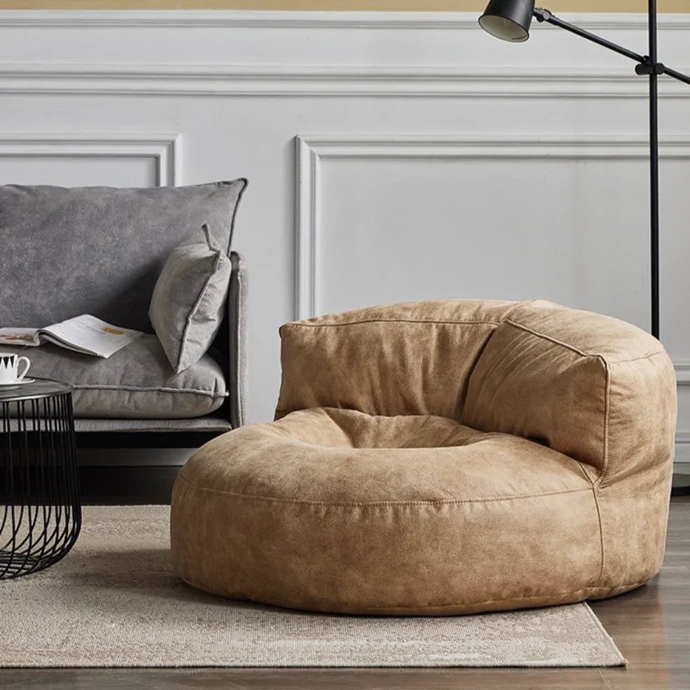 Bean Bag Sofa Cover Ergonomic Lounge Seat with Matching Stools